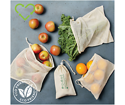 Reusable Cotton Mesh Produce Bag Set