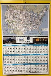 Large U.S. Year-In-View® Map Calendar